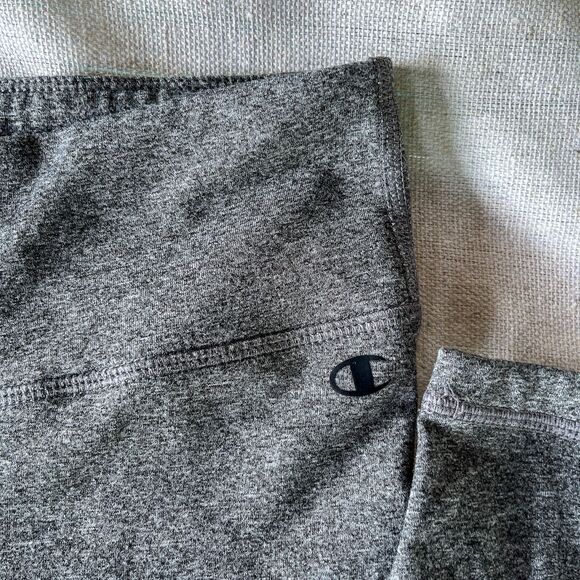 Champion Double Dry Heather Gray Workout Leggings - Lined Warm - Women’s Large - Picture 4 of 11